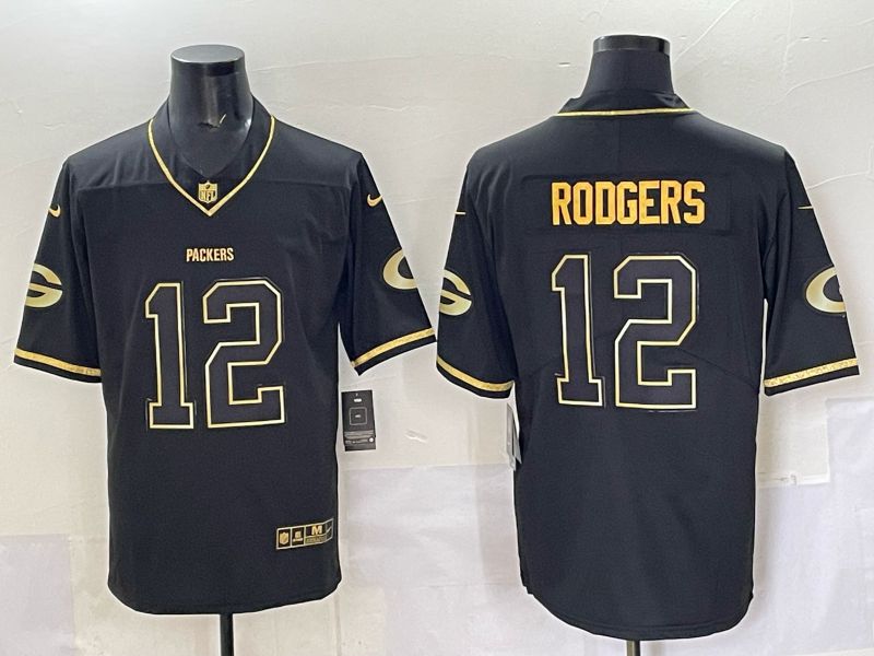 Men 2025 Green Bay Packers #12 Rodgers Black Nike Limited NFL Jersey 002->boston red sox->MLB Jersey